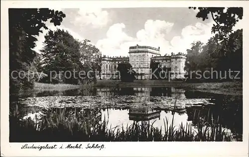 Ludwigslust Schloss Teich Kat. Ludwigslust