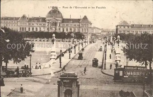 Lyon France Pont de l Universite et les Facultes Tram Kat. Lyon