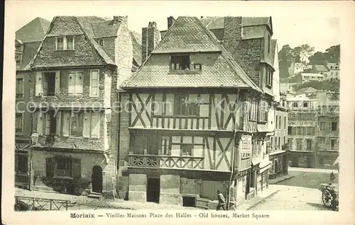 Morlaix Vieilles Maisons Place des Halles Kat. Morlaix