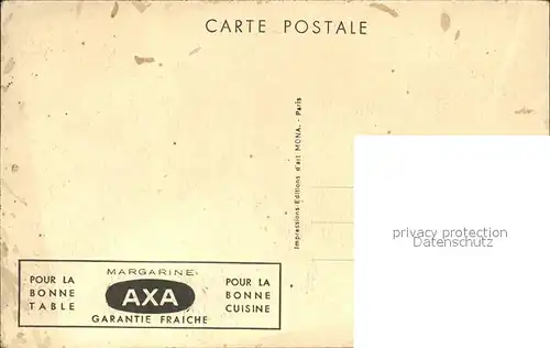 Paris Palais Bourbon Chambre des Deputes AXA Margarine Werbung Kat. Paris