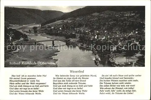 Bad Karlshafen Panorama Solbad Oberweser Bruecke Weserlied Kat. Bad Karlshafen