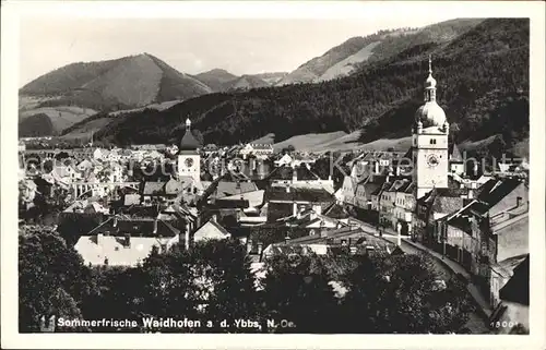 Waidhofen Ybbs Ortsansicht mit Kirche Sommerfrische Kat. Waidhofen an der Ybbs