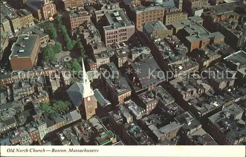 Boston Massachusetts Old North Church aerial view Kat. Boston