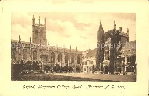 Oxford Oxfordshire Magdalen College Quad founded 1458 Frith s Series Kat. Oxford