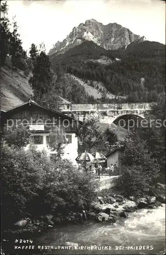 Mieders Tirol Kaffee Restaurant Kirchbruecke Kat. Mieders