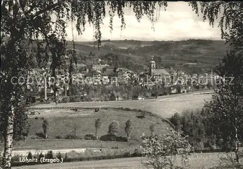 Loessnitz Erzgebirge Panorama Kat. Loessnitz