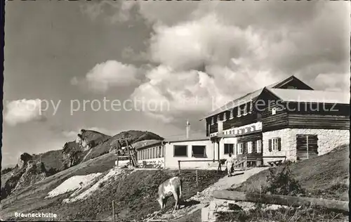 Lenggries Brauneckhuette Berghaus auf dem Brauneck Bayerische Voralpen Kat. Lenggries