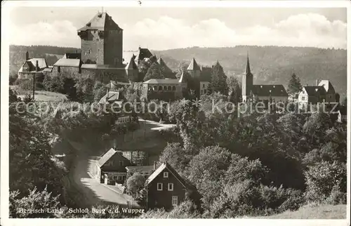 Burg Wupper Ortsansicht mit Schloss Bergisches Land Kat. Solingen