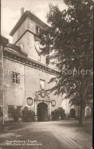 Augustusburg Schlossturm mit Glockenturm Erzgebirge Kat. Augustusburg