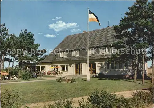 St Peter Ording Cafe Baehnck Hotel Restaurant Fahne Kat. Sankt Peter Ording