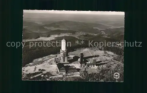 Grosser Feldberg Taunus Aussichtsturm Fernseh Fernmeldeturm Fliegeraufnahme Kat. Schmitten