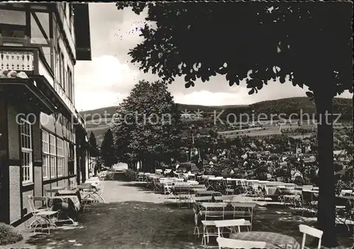 Bad Kissingen Cafe Jagdhaus Messerschmitt Terrasse Kat. Bad Kissingen
