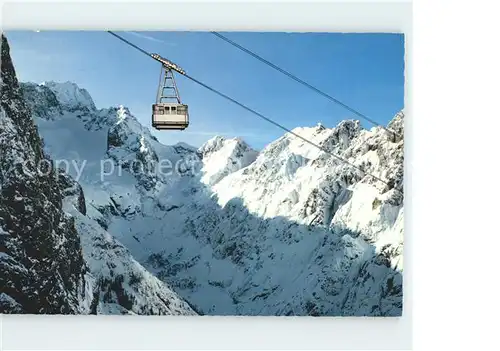 Garmisch Partenkirchen Osterfelderbahn der Alpspitzbahnen gegen Hoellental und Zugspitze Kat. Garmisch Partenkirchen