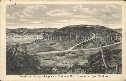 Douaumont Fort und Dorf Westlicher Kriegsschauplatz 1. Weltkrieg Grande Guerre Kat. Douaumont