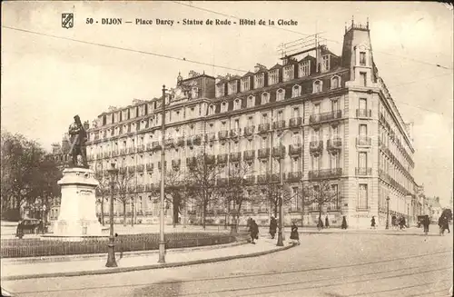 Dijon Cote d Or Place Darcy Statue de Rude Monument Hotel de la Cloche Kat. Dijon