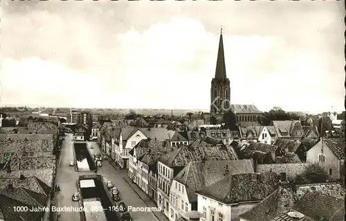 Buxtehude Panorama Stadtbild mit Kirche 1000 Jahre Kat. Buxtehude