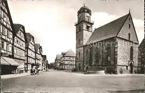 Rotenburg Fulda Marktplatz mit Jakobikirche Kat. Rotenburg a.d. Fulda