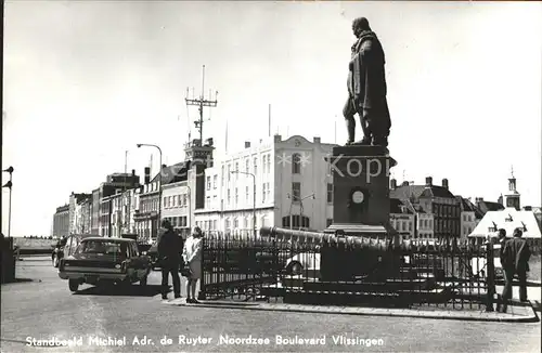 Vlissingen Standbeeld Michiel Adr. de Ruyter Noordzee Boulevard Kat. Vlissingen
