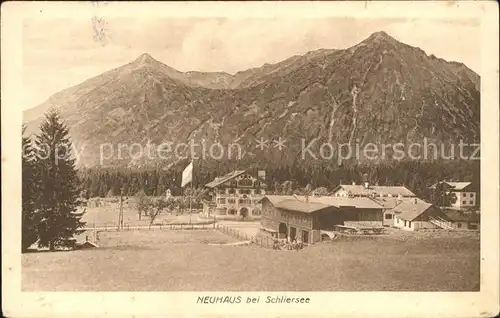 Neuhaus Schliersee Gesamtansicht Alpenblick Kat. Schliersee