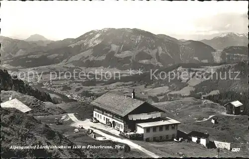 Fieberbrunn Tirol Alpengasthof Laerchfilzhochalm Alpenpanorama Kat. Fieberbrunn