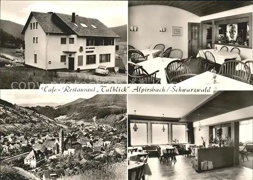 Alpirsbach Cafe Restaurant Talblick Panorama Kurstadt Schwarzwald Kat. Alpirsbach