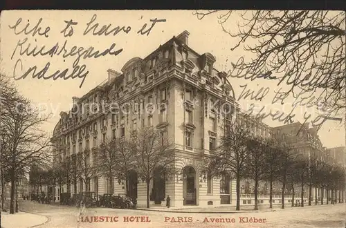 Paris Majestic Hotel Avenue Kleber Kat. Paris