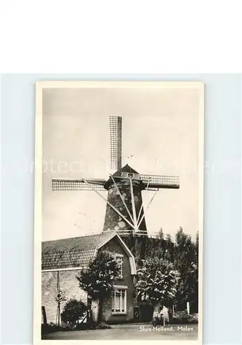 Sluis Netherlands Molen Windmuehle Kat. Sluis