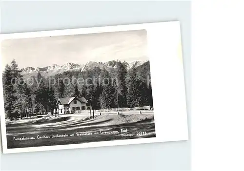 Weissensee Kaernten Fernpassstrasse Gasthaus Laerchenheim Loreagruppe Kat. Weissensee