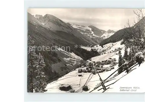 Lanersbach Winterpanorama Zillertal Alpen Kat. Tux Finkenberg