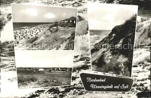 Wenningstedt Sylt Strand Duenen Kliff Kat. Wenningstedt Braderup (Sylt)