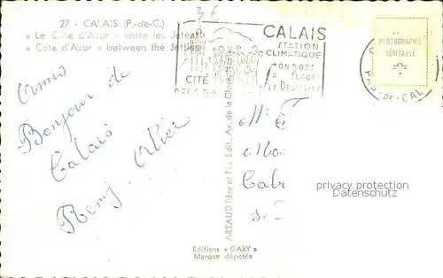 Calais Le Cote Azur entre les Jetees Kat. Calais
