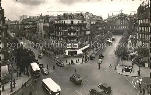 Paris La gare du Nord Carrefour Denain Magenta Kat. Paris