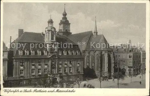 Weissenfels Saale Rathaus und Marienkirche Kat. Weissenfels