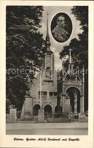 Luetzen Gustav Adolf Denkmal mit Kapelle Kat. Luetzen