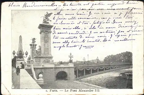 Paris Le Pont Alexandre III Kat. Paris