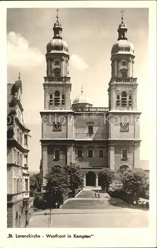 Kempten Allgaeu St Lorenzkirche Westfront Kat. Kempten (Allgaeu)