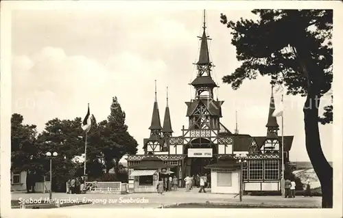 Heringsdorf Holstein Eingang zur Seebruecke Kat. Heringsdorf