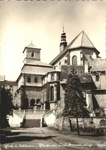 Glatz Niederschlesien Pfarrkirche und Arneshusstiee Kat. Klodzko