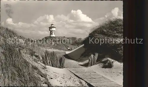 Langeoog Nordseebad Duenenweg zum Strand Leuchtturm Kat. Langeoog