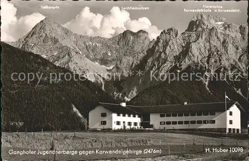 Mittenwald Bayern Buckelwiesen Ganghofer Jugendherberge Kat. Mittenwald