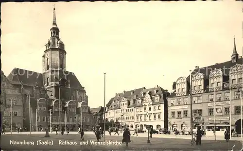 Naumburg Saale Rathaus und Wenzelskirche Kat. Naumburg