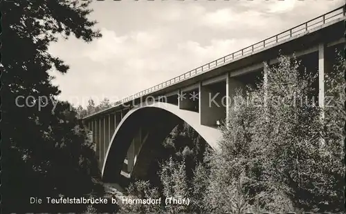 Hermsdorf Thueringen Teufelsthalbruecke Kat. Hermsdorf Thueringen