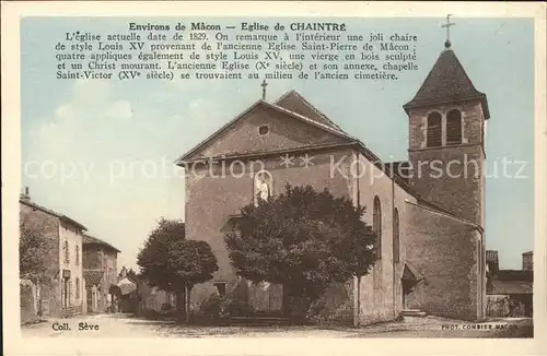 Macon Saone et Loire Eglise de Chaintre Kat. Macon