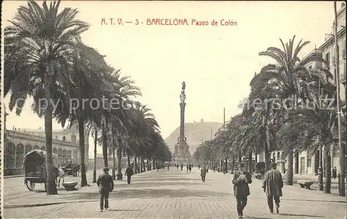 Barcelona Cataluna Paeso de Colon Kat. Barcelona