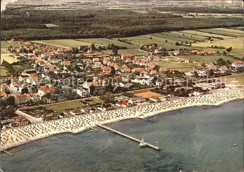 Kellenhusen Ostseebad Fliegeraufnahme mit Strand Kat. Kellenhusen (Ostsee)