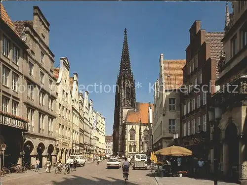 Muenster Westfalen Prinzipalmarkt Lambertikirche Kat. Muenster