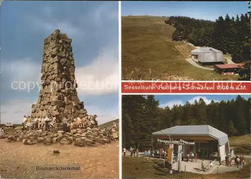 Feldberg Schwarzwald Bismarckdenkmal Sesselbahn Kat. Feldberg (Schwarzwald)