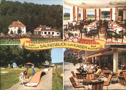 Bad Kissingen Cafe Restaurant Salinenblick Cafe Kaiser Minigolf Kat. Bad Kissingen
