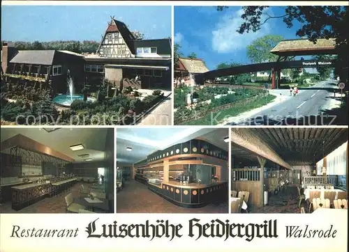 Walsrode Lueneburger Heide Restaurant Luisenhoehe Heidjergrill Kat. Walsrode