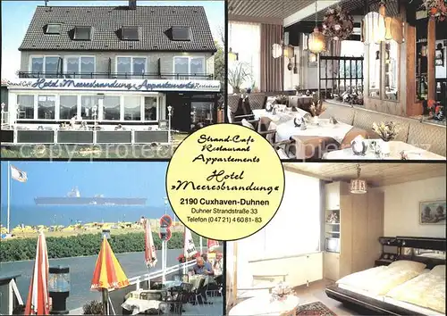 Duhnen Strandcafe Restaurant Hotel Meeresbrandung Kat. Cuxhaven